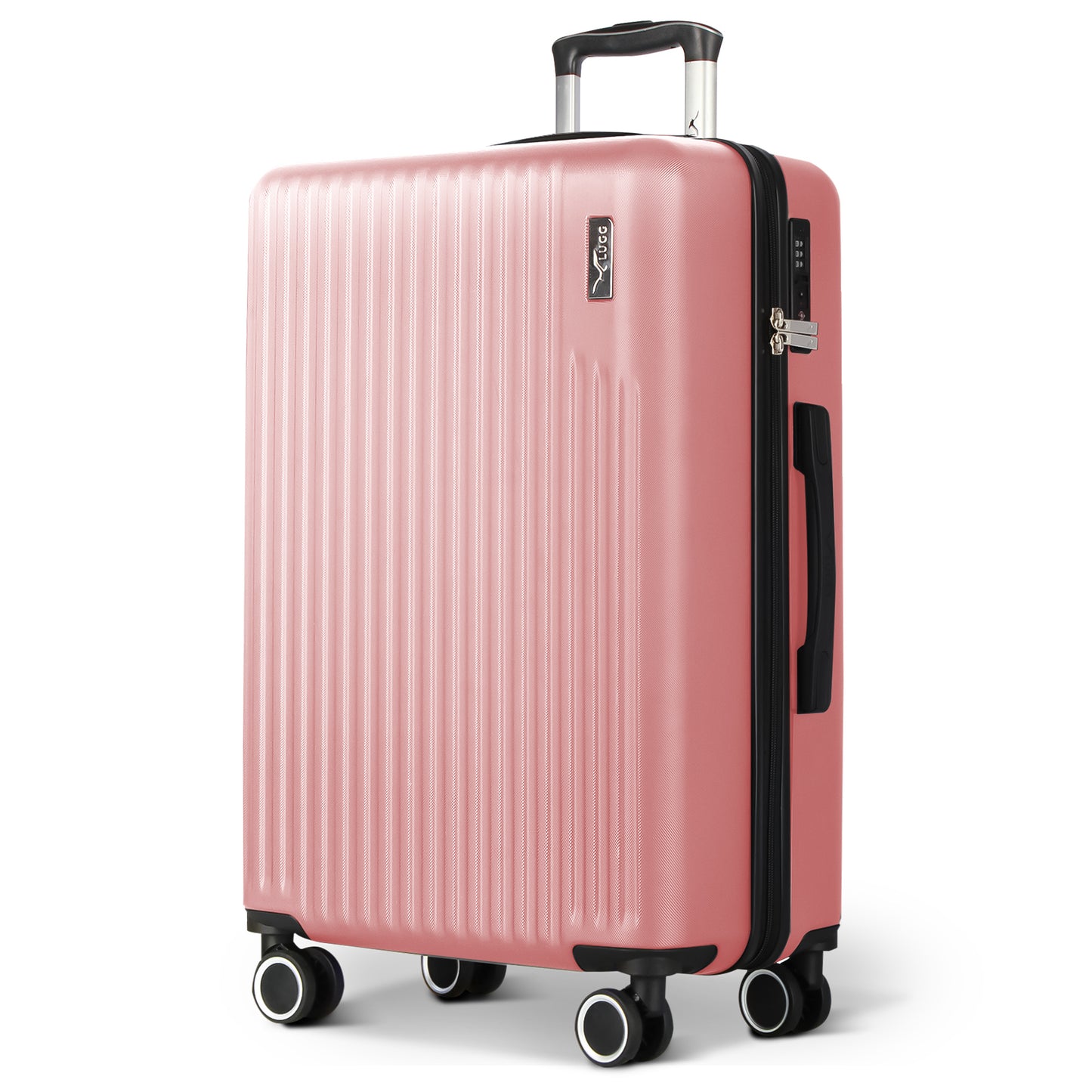 LUGG 76.5 x 50.5 x 30cm Vacay Suitcase ABS Luggage with TSA Indent Lock, Aluminium Trolley Handle, 360° Spinner Wheels, Water-Resistant & Durable Material - Airline Compatible (28inch)