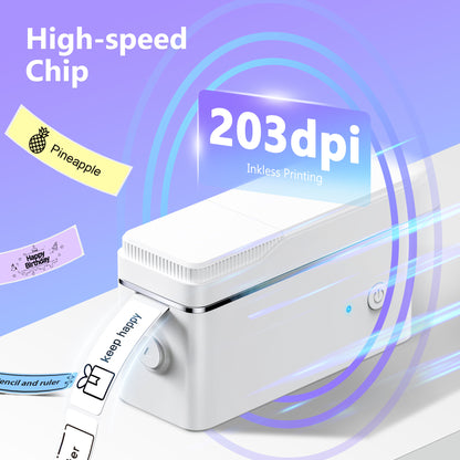Mini Label Maker with Tape, P31S Portable Thermal Printer, Sticker Making Label Maker with Multiple Templates, Wireless Connectivity&Durable, For Organizing Storage Devices, Office, Home