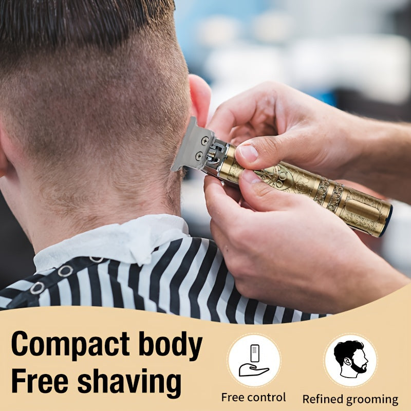 YAIAWISU Men' Electric Cordless Hair Clippers & Beard Trimmer with LCD Screen, USB Rechargeable Cordless T-Blade Shaver Suitable for Shaving, Tummy Trimming, Guide Comb System, USB- Grooming for and Travel