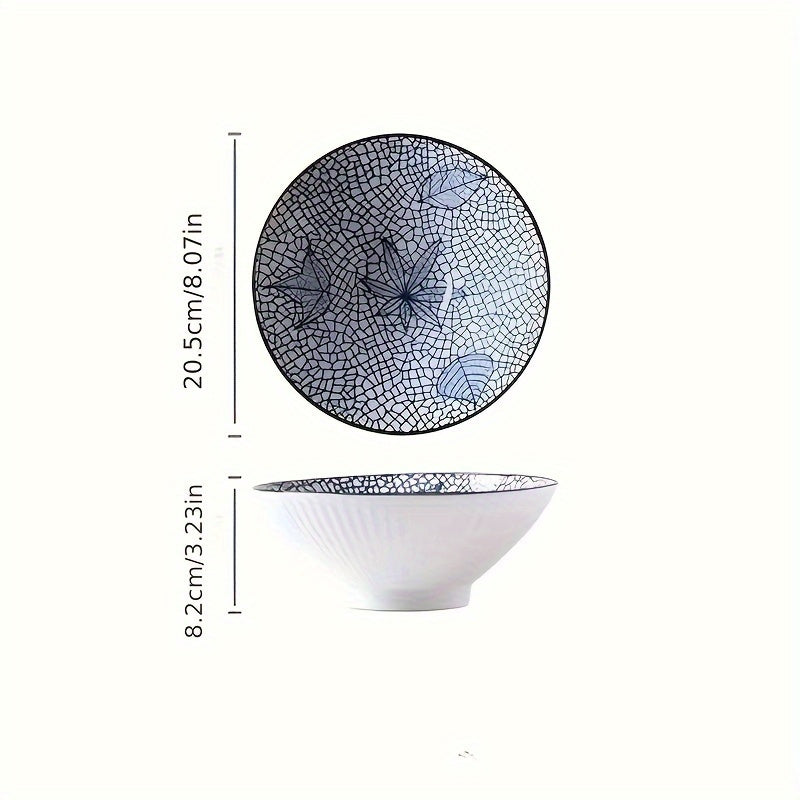 4pcs Ceramic Plates Set, 20.5 cm - Italian Pasta Bowls，Elegant Round Dinner Plates with Delicate Patterns, Durable and Easy to Clean, Perfect for Home, Dorm, Kitchen, Restaurant - All-Season Use, Kitchen Essential, Fashionable Tableware, High-Quality Dish