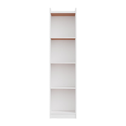 5-Tier Slim Storage Shelf Narrow Bookcase Organiser for Hallway Entryway Living Room & Office – Freestanding Corner Floor Cabinet Open Shelving Unit Easy Assembly