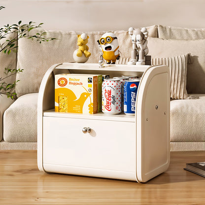 2-tier Bread Bin Metal Bread Box Holder for Kitchen Bread Storage Containers with Roll Top, Bread Container for Kitchen Countertop, Space Saving, Cream White/ Black