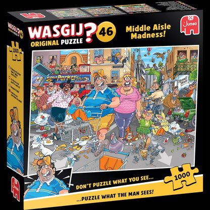 Wasgij Original 46, Middle Aisle Madness - Unique 1000 Piece Jigsaw Puzzle - Colourful, Puzzling, Challenging & Brainteasing Jigsaws - 1000Pc Puzzles - Jumbo