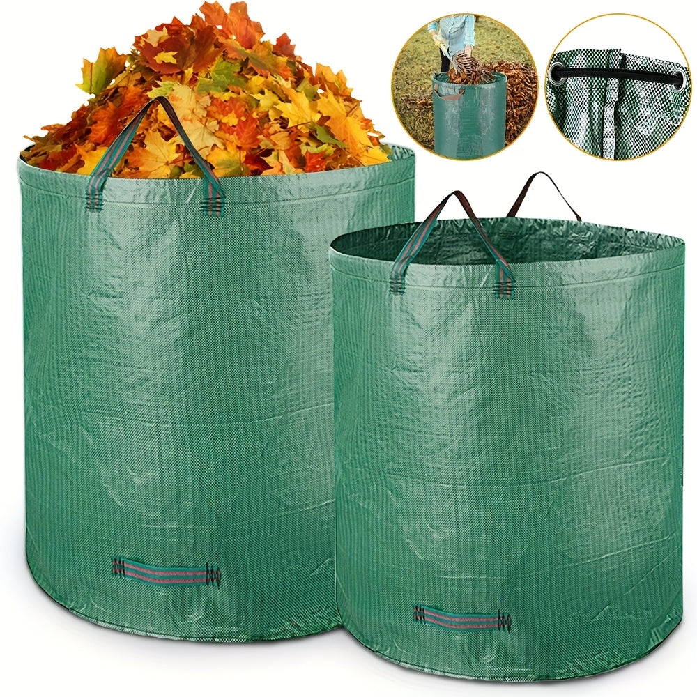Professional 3pcs Garden Garbage Bags, Vertical Reusable Leaf And Grass Debris Bags, Garden Garbage Bags, Lawn Bags, Heavy-Duty Garden Bags, Compost Bags, Trash Cans, Outdoor Containers, for Loading Fallen Leaves And Garbage.Garbage