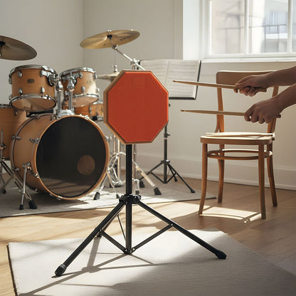 7.87-inch Mute Drum Practice Pad Set with Drum Pad and Portable Bag, Suitable for Drummers' Rehearsals and Beginner Practice