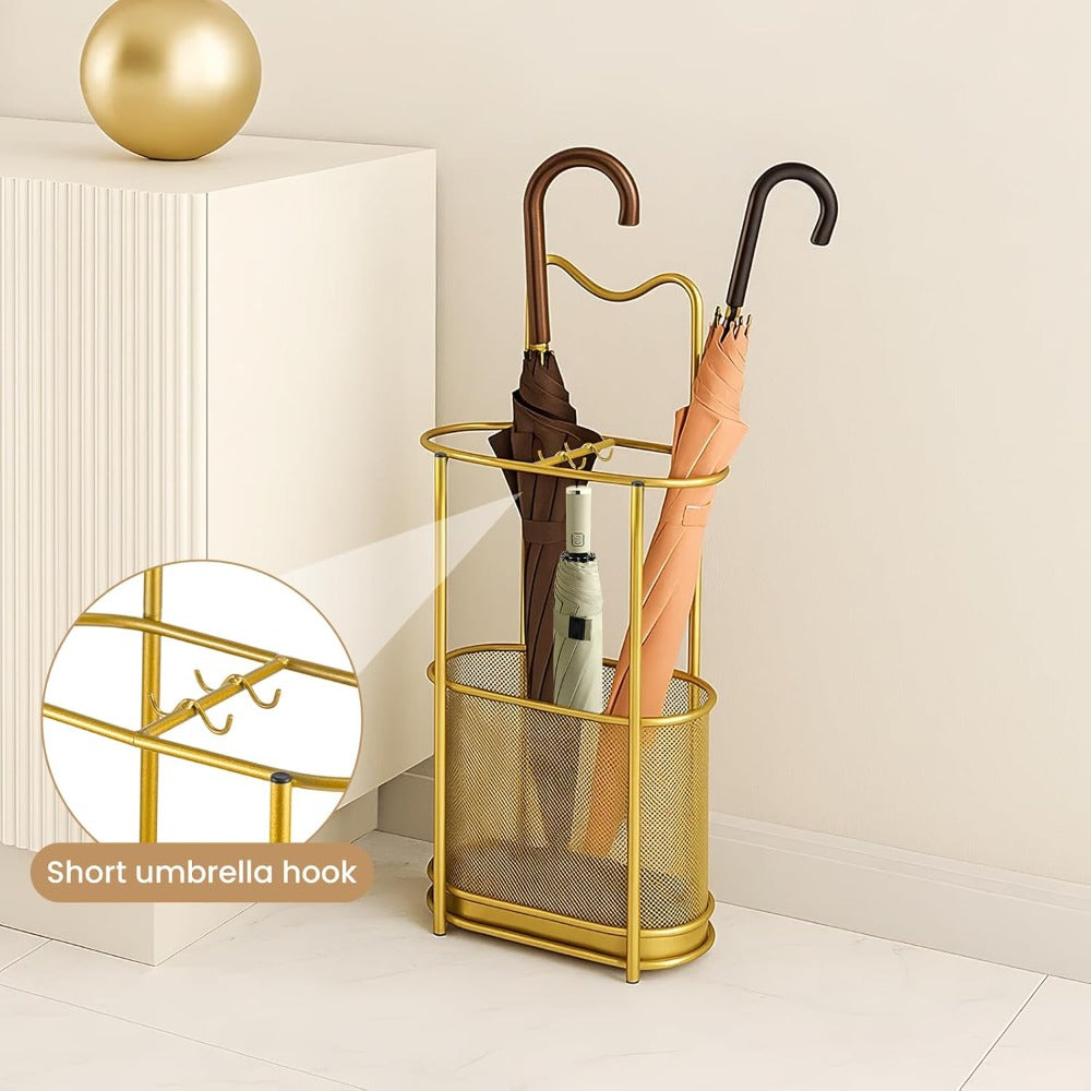 Sturdy Metal Contemporary Umbrella Stand - Storage Rack for Home & Hotel Lobby Entrance, Perfect for Commercial Use