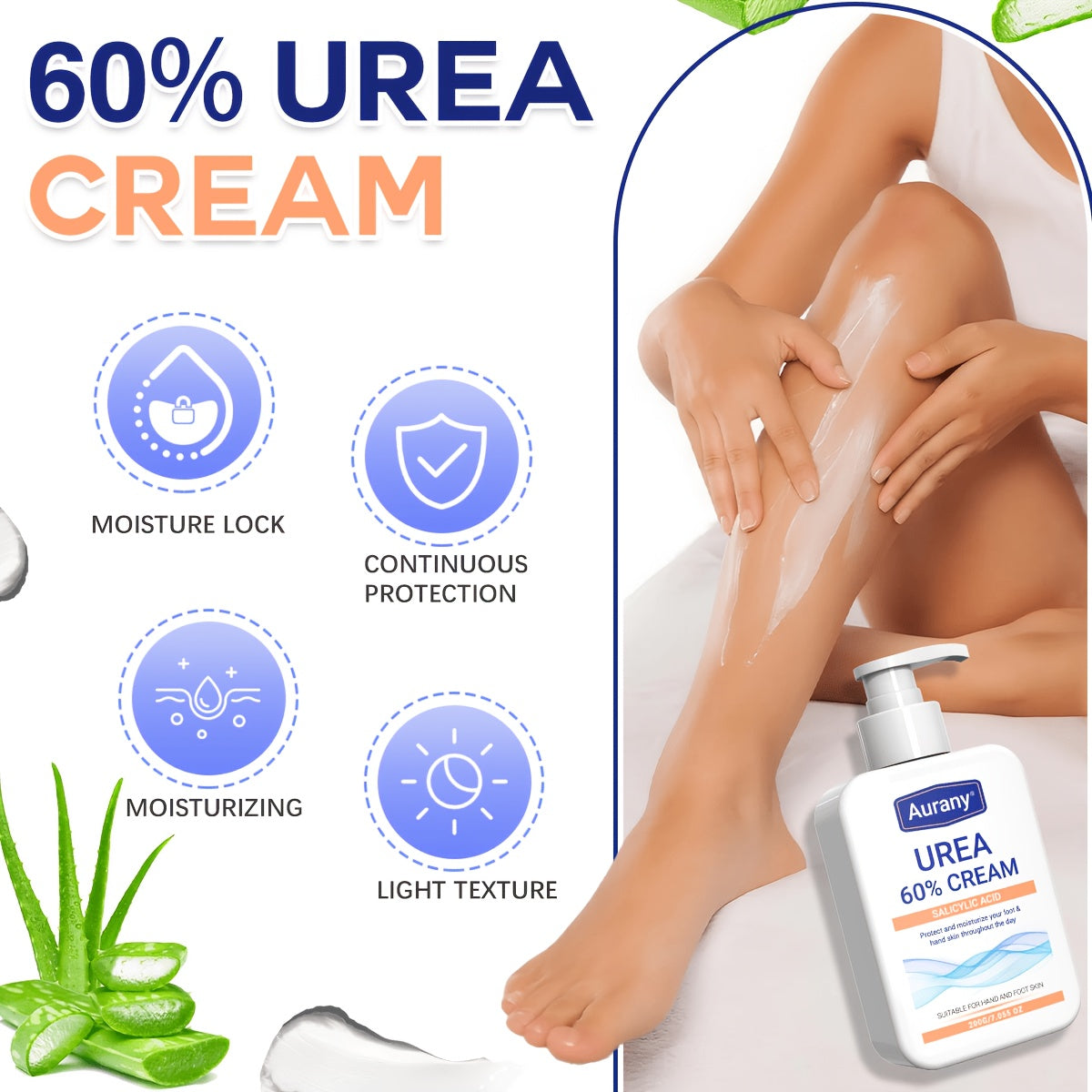 60% Urea Hand & Foot Cream with Salicylic Acid – 200g