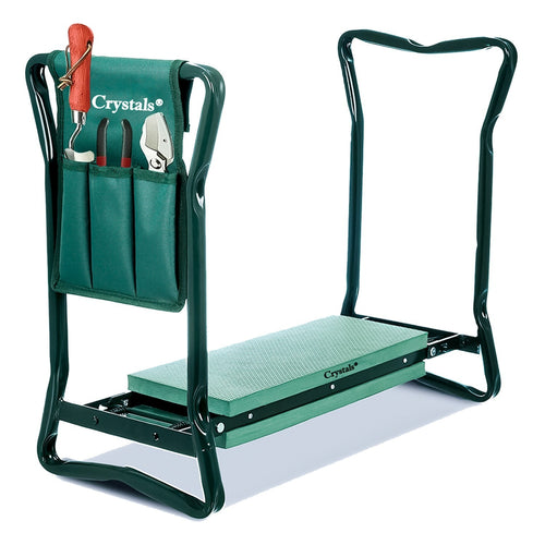 Garden Kneeler with Handles,2-in-1 Soft Foam Kneeling Pad,Portable Kneeler Seat With Removable Tool Pouch, Folding Padded Garden Kneeler, Lightweight Gardening Stool Garden Kneeling Bench for Gardening