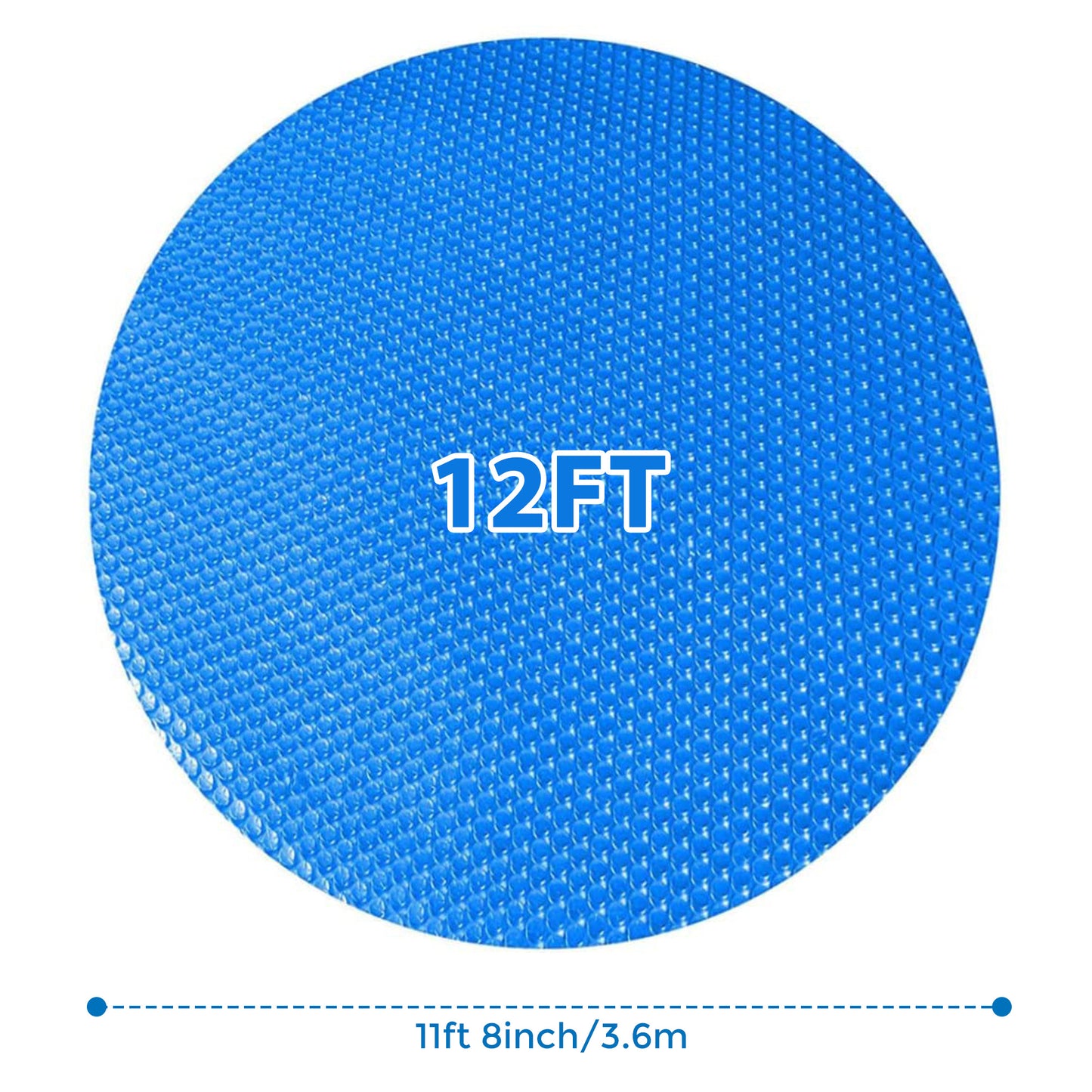 Solar Pool Cover for Swimming Pools | Thermal Blanket | Thermal Towel for Steel Pools - Round, Blue