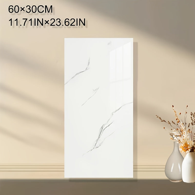 10-20pcs Contemporary Marble Pattern Self-Adhesive Wall Stickers - Waterproof & Oil-Resistan, Glossy Finish, Easy Peel & Stick for Kitchen, Bathroom, Glass, Walls - Removable Modern Home Decor, Bathroom Wall Stickers, Kitchen Decor, Glossy Finish