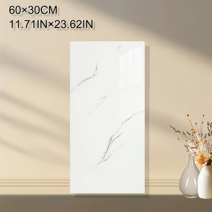 10-20pcs Contemporary Marble Pattern Self-Adhesive Wall Stickers - Waterproof & Oil-Resistan, Glossy Finish, Easy Peel & Stick for Kitchen, Bathroom, Glass, Walls - Removable Modern Home Decor, Bathroom Wall Stickers, Kitchen Decor, Glossy Finish