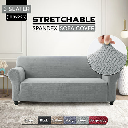 1pc Stretchable Spandex Elastic Sofa Cover – 1, 2, 3 Seater Polyester Spandex Furniture Protector, Anti-Slip Grip & Pet-Friendly, Machine Washable, Perfect for Living Room & Home Decoration