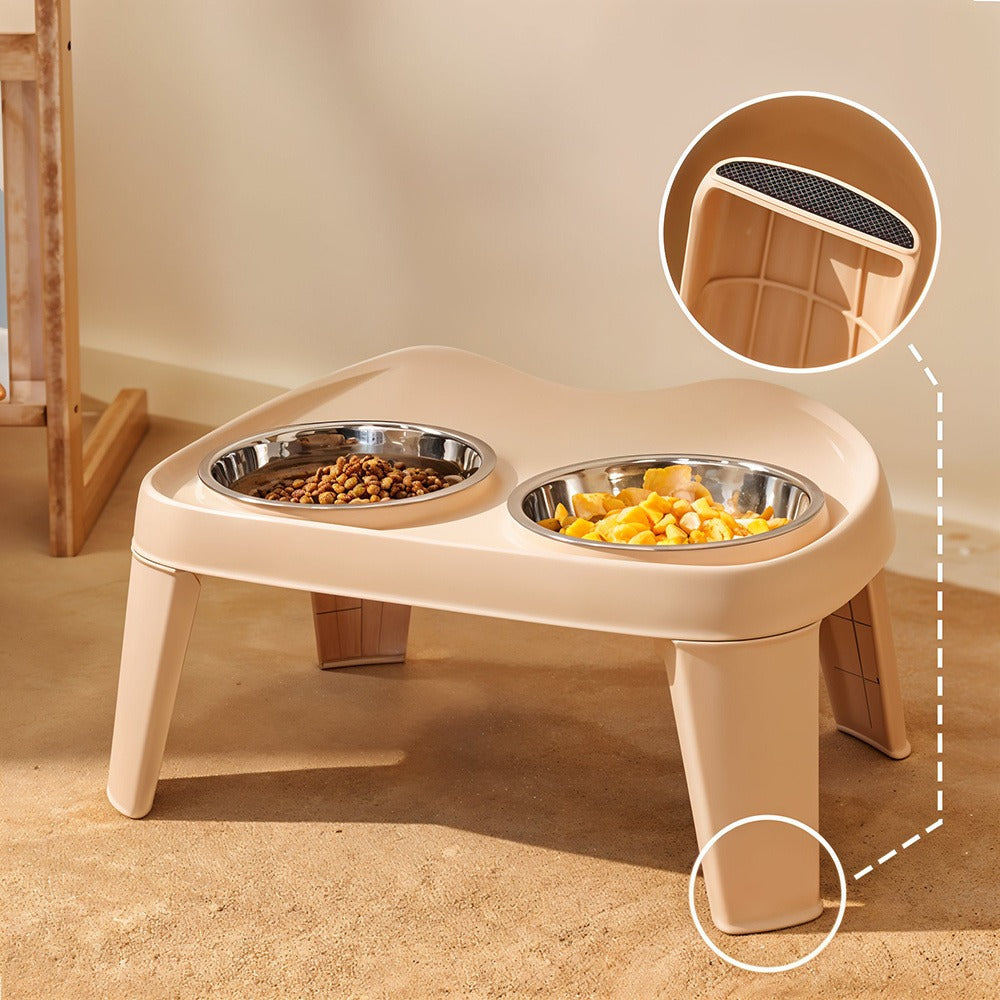 Raised Dog Feeding Station with 2 Stainless Steel Bowls – Adjustable Height Elevated Dog Bowl Stand, Non-Slip Base, Ideal for Large Dogs & Joint Support