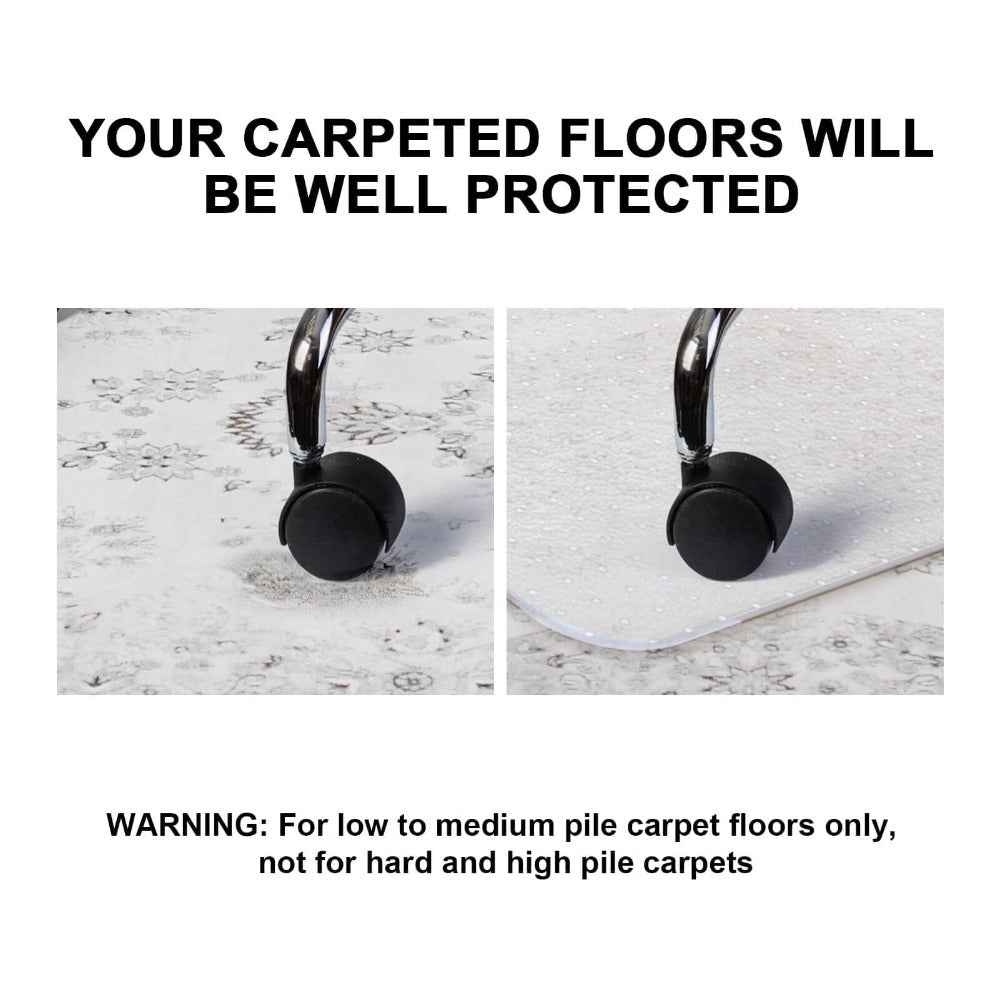 PVC Clear Chair Mat Non Slip Office Chair Desk Mat Floor Computer Carpet Protector Plastic Clear