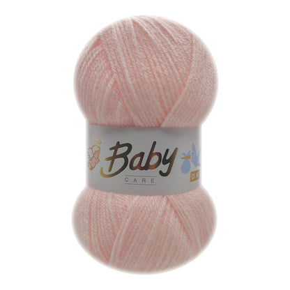 Woolcraft - Baby Care Double Knitting Yarn - 2 or 5 Pack of 100g Balls of 100% Acrylic Yarn - 13 Colours Available - Aqua, Beige, Baby Blue, Oyster, Denim, Lilac, Mint, Peach, Baby Pink, Rouge, Silver, White or Lemon - Perfect for Knitting or Crochet