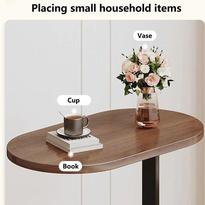 Modern C-Shaped Side Table with Hidden Base, Space-Saving Design, Multi-Functional Swivel Coffee Table, Versatile for Use As Nightstand, Sofa Side Table Or Decorative Accent Table for Home Office, Living Room & Conference Room