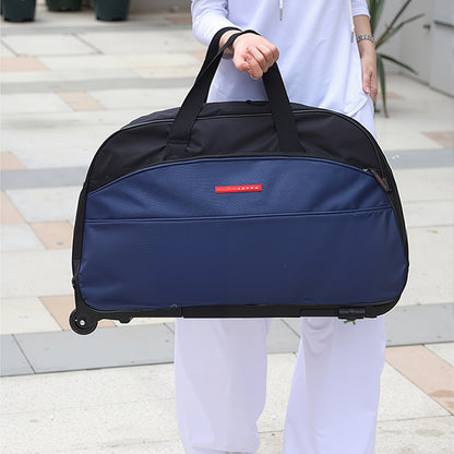 Large Capacity Rolling Travel Bag with Wheels, Lightweight Foldable Luggage Duffel for Weekend Getaways, Business Trips, and Airport Travel, Spacious Carry - on Tote for Packing Essentials