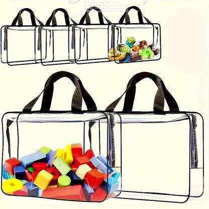 5pcs Stylish Storage Bag| Durable Multi-Purpose Organizer with Sturdy Zipper and Handle, Ideal for Travel, Clothes- Perfect Gift for Mother's Day, Shelf Baskets