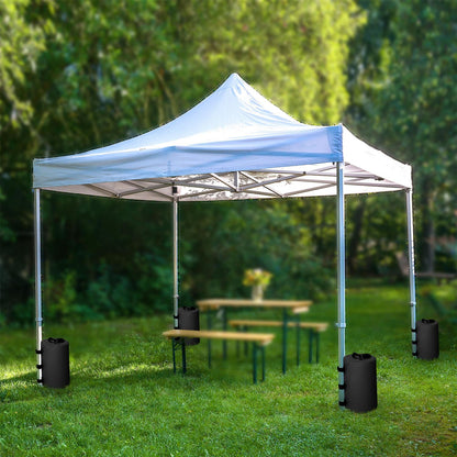 4 Pack Gazebo Water Weights Bags, 10L Durable Windproof and Portable Weights for Outdoor Tents, Canopies, Shelters, Easy to Fill Sand or Water Weights for Stability, Heavy Duty Weight Bags for Gazebos, Camping, Patios, Event Shelters, Weather Resistant An
