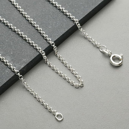 Solid 925 Sterling Silver 2mm Wide Belcher