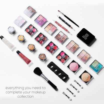 80-Piece Dawn to Dusk Makeup Large Storage Vanity Case Set, Rose Gold Beauty Kit