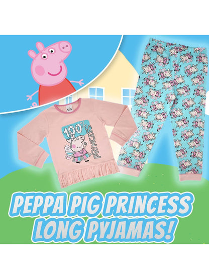 Peppa 100% Cotton Long Pyjama Set 18m-7yr, Stocking filler xmas gift
