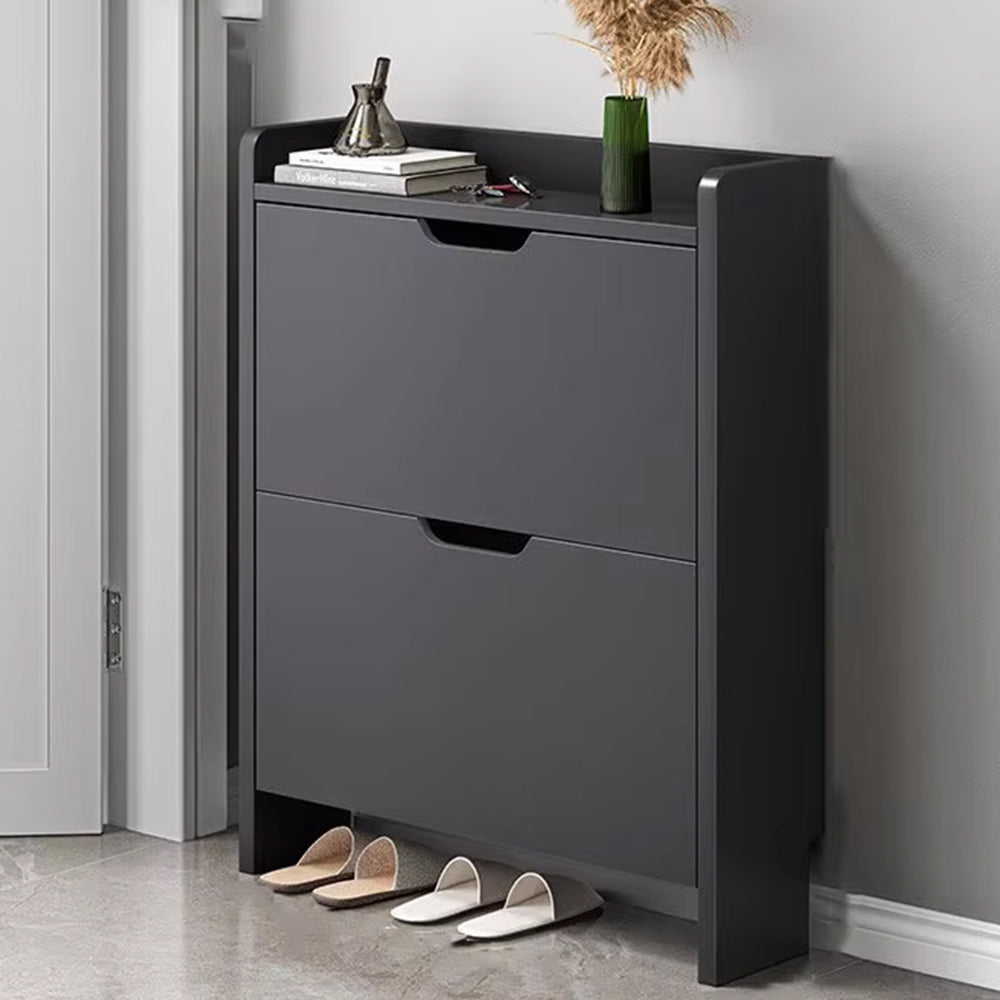 Shoe Cabinet with 2-Drawers, Storage Shoe Rack Organizer with Cut-out Handles, Entryway Hallway Furniture