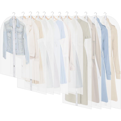 12 Pack Dress Bags Garment Bags Clothes Bags with Zipper