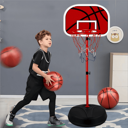Basketball Hoop - Basketball Hoop for Student with 1 Basketball + Pump, Adjustable Basketball Stand for Indoor & Outdoor Holiday Gifts for Teenagers, Toys for Boys Girl Birthday Gift