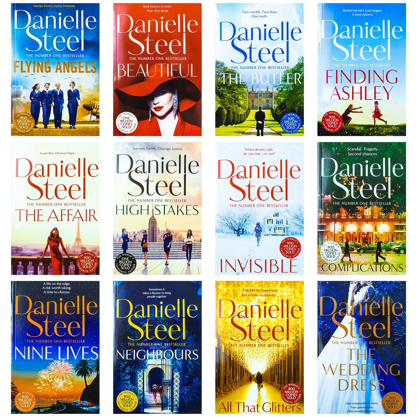 Danielle Steel 12 Book Box Set Collection – Featuring The Wedding Dress, All That Glitters, The Butler & More – Bestselling Romance & Fiction Novel