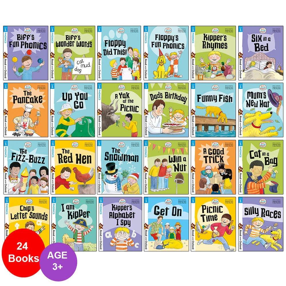 Biff, Chip and Kipper: Read with Oxford Stage 1, 24 Books Collection Set by Roderick Hunt