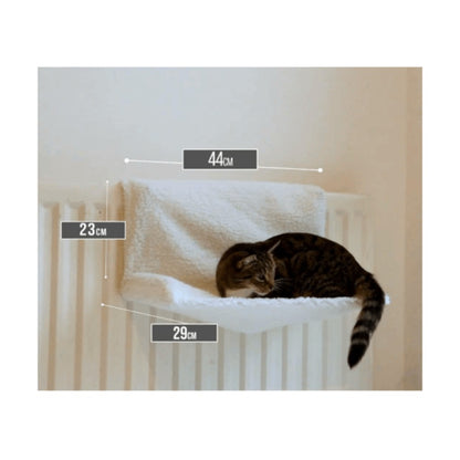 Cat Radiator Bed Warm Fleece Hammock with Washable Cover – Hanging Radiator Bed for Indoor Cats & Kittens, Fits Most Radiators, 46x30x25cm