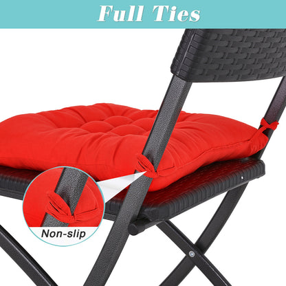 4pcs Solid Coloured Chair Cushions - Machine Washable and Durable, with A Knitted Design for Comfort and Support, Suitable for Garden, Dining and Office Chairs 40*40*5 Cm, Multi-colour Choice