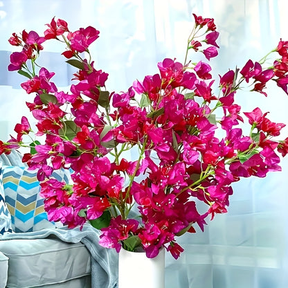 10pcs Artificial Bougainvillea Vines - Plastic Faux Flower Garland for Home, Wedding, Garden Decor, Perfect for Easter, Thanksgiving, Valentine's Day - No Pot Included