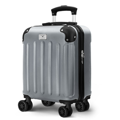 LUGG Skywander 15 Inch (45x34x20cm) Lightweight Underseat Cabin Bag EasyJet Approved Carry-On Suitcase, Durable ABS Hard Shell, Smooth Double Spinner Wheels, Water Resistant & Compact Travel Luggage (45x34x20cm)