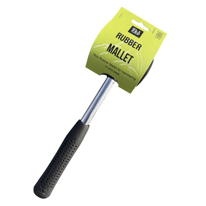 OLPRO 16oz Double Headed Rubber Camping Mallet Hammer, Multi Functionial Non-Damaging Soft Blow Tasks, Rubber Comfy Grip Strong Steel Shaft