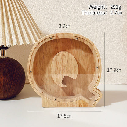 1 unique 18cm*18cm wooden letter jar - 26 creative A-Z letter storage containers, transparent design, birthday gift idea, home decoration, best friend gift, and functional holiday present.