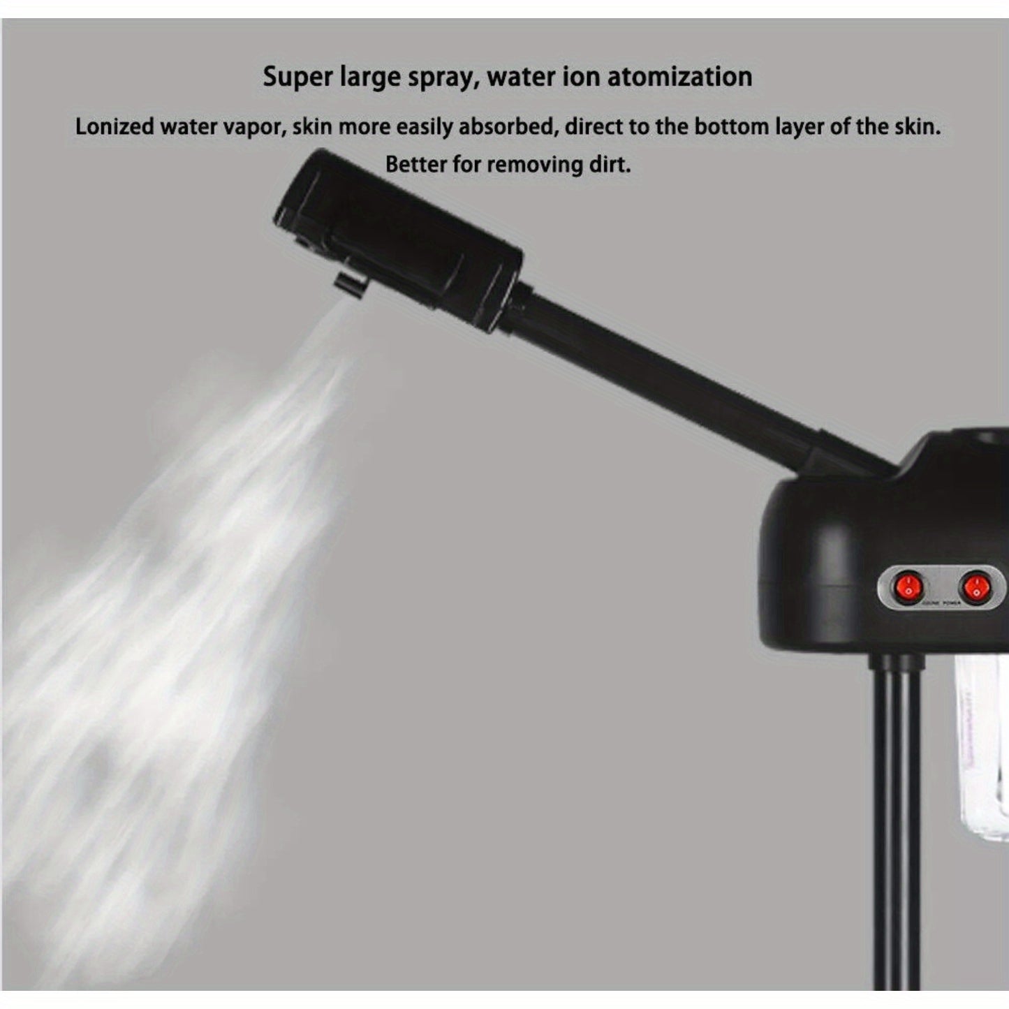 Professional Facial Steamer, Hot spray Mist, Ozone and Steamer Function Ozone Humidifier, Face Steamer Home Beauty Salon Spa Instrument, Adjustable Height Clean Skin Beauty Care