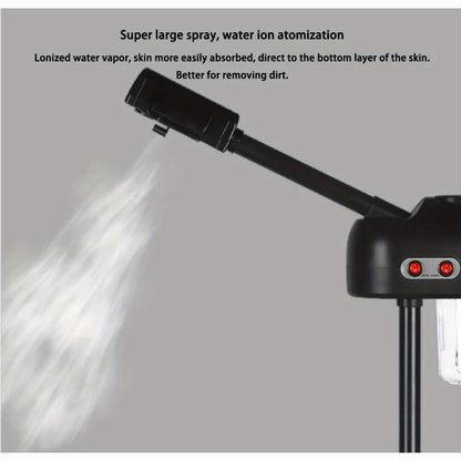 Professional Facial Steamer, Hot spray Mist, Ozone and Steamer Function Ozone Humidifier, Face Steamer Home Beauty Salon Spa Instrument, Adjustable Height Clean Skin Beauty Care