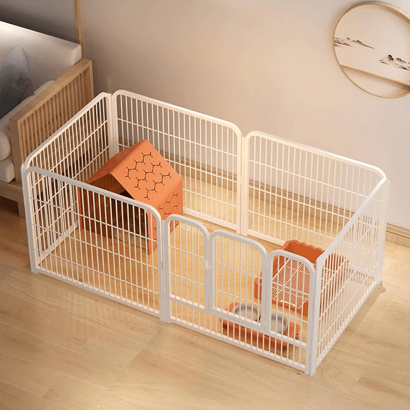 [Spacious Metal Dog Pen] Spacious Metal Dog Pen | 6-Panel Detachable Pet Pen, Small And Medium Exercise Pen, Easy to Assemble - Versatile Shape for Dogs, Rabbits, Ducks And Other Small And Medium Animals, 120 X 60 X 60Cm