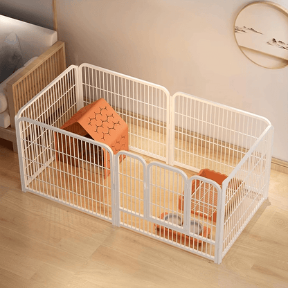 [Spacious Metal Dog Pen] Spacious Metal Dog Pen | 6-Panel Detachable Pet Pen, Small And Medium Exercise Pen, Easy to Assemble - Versatile Shape for Dogs, Rabbits, Ducks And Other Small And Medium Animals, 120 X 60 X 60Cm