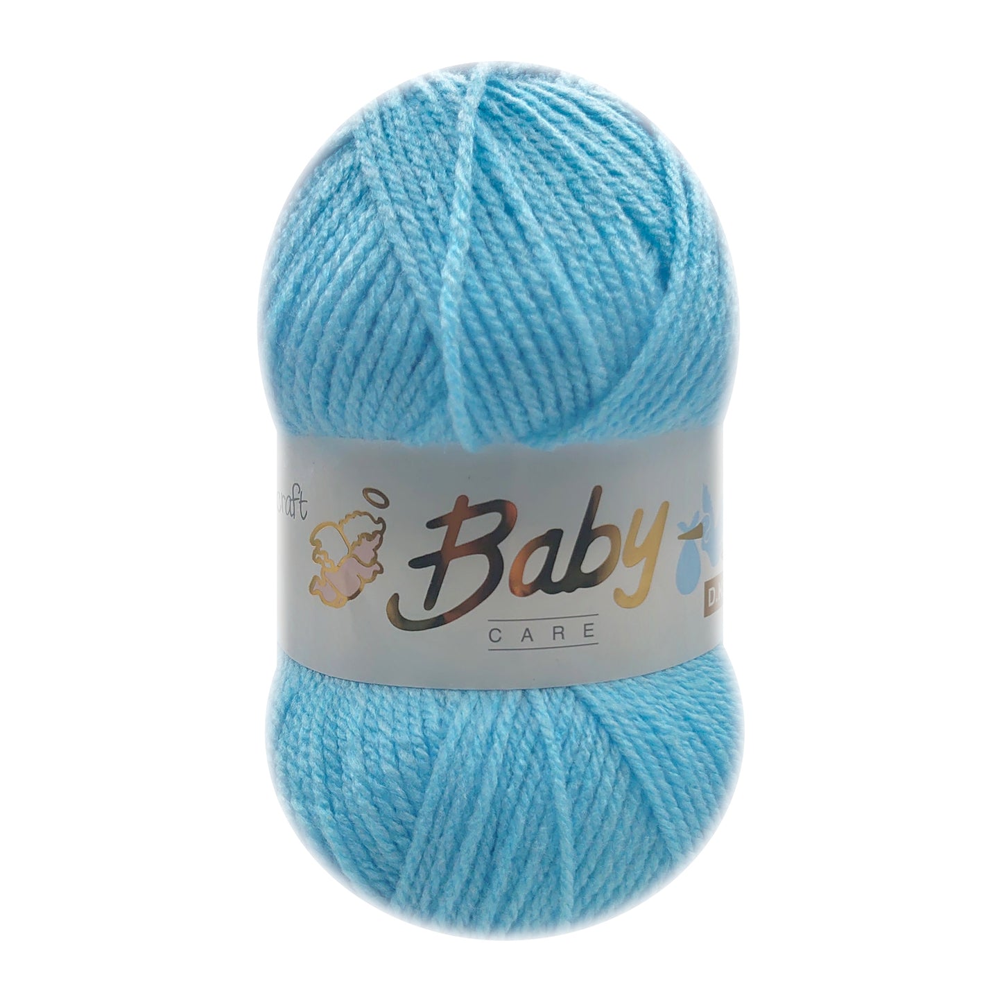 Woolcraft - Baby Care Double Knitting Yarn - 2 or 5 Pack of 100g Balls of 100% Acrylic Yarn - 13 Colours Available - Aqua, Beige, Baby Blue, Oyster, Denim, Lilac, Mint, Peach, Baby Pink, Rouge, Silver, White or Lemon - Perfect for Knitting or Crochet