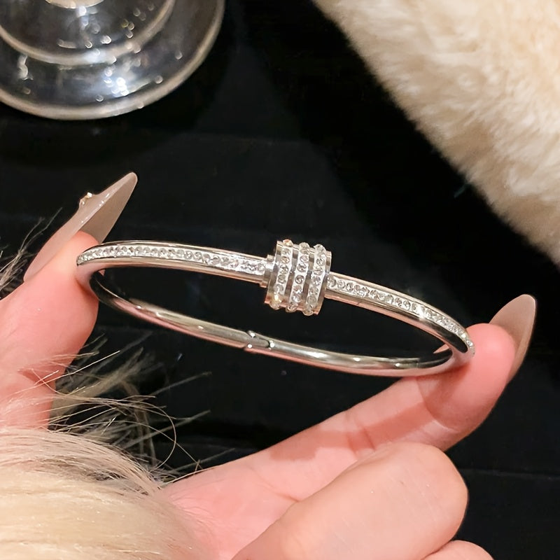 Stainless Steel Bangle Set - Five Mixed Designs