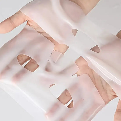 6pcs Korean Deep Collagen Physical Lifting Mask - Upper and Lower Face Split Collagen Mask, Transparent Collagen Mask, Moisturizing and Firming, Hypoallergenic Formula, Suitable for All Light Beige Tones, Fragrance-Free, Smooth Effect, Perfect Gift