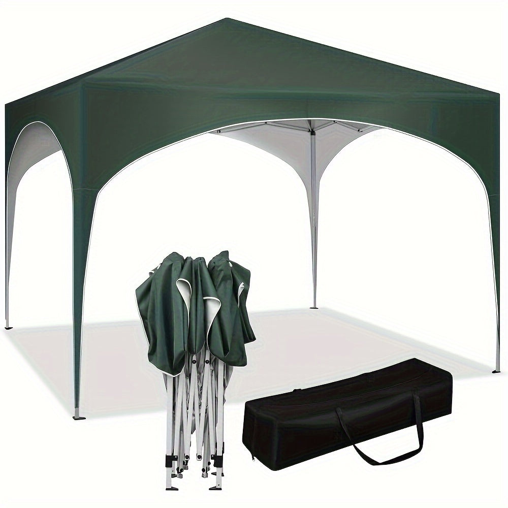 1pc Pop-Up Outdoor Canopy, Foldable Gazebo, Party Tent, Garden, Patio, Camping Gazebo, Metal Frame, Durable and Sturdy, Comes with Ropes and Anti-Slip Pegs, 210D Silvery-Coated Oxford Fabric Canopy, Quick Installation, Patio Cover, Garden Gazebo, Portable