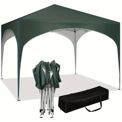 1pc Pop-Up Outdoor Canopy, Foldable Gazebo, Party Tent, Garden, Patio, Camping Gazebo, Metal Frame, Durable and Sturdy, Comes with Ropes and Anti-Slip Pegs, 210D Silvery-Coated Oxford Fabric Canopy, Quick Installation, Patio Cover, Garden Gazebo, Portable