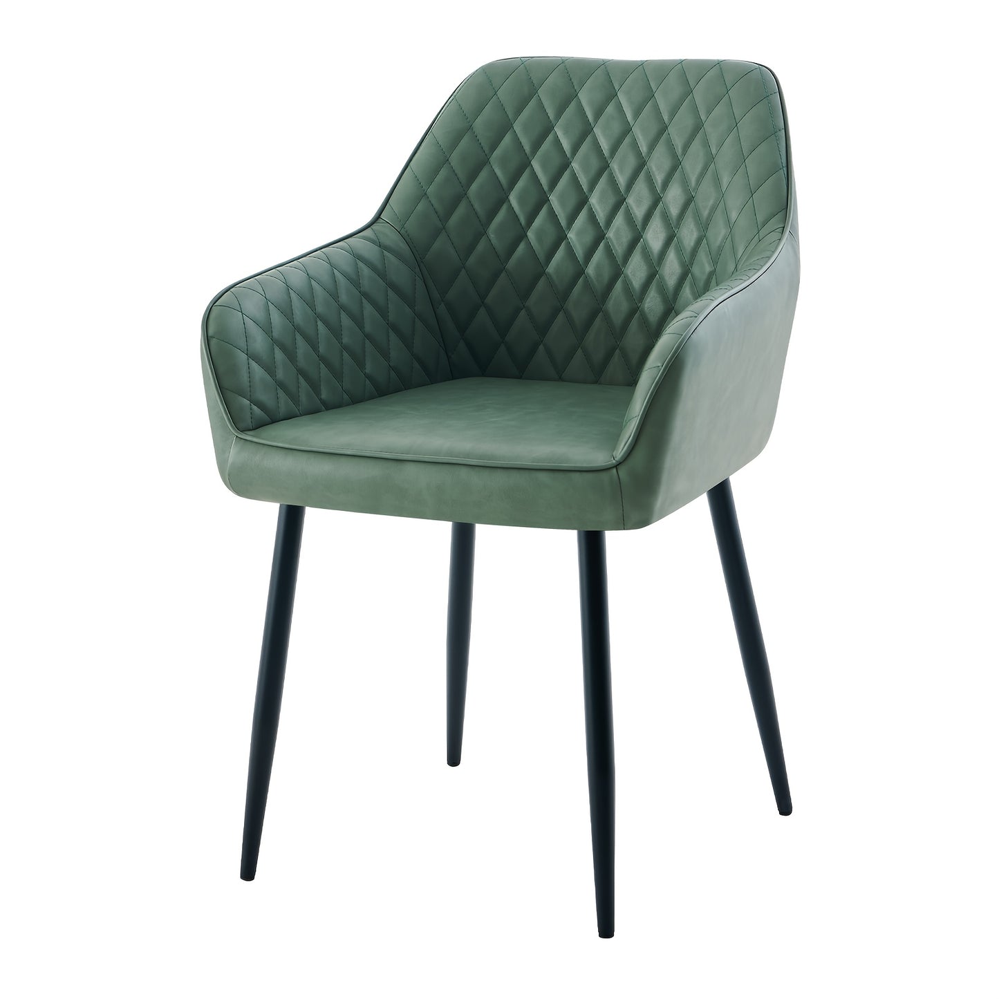 Velvet Dining Chairs with Armrests & Black Metal Legs, Upholstered Armchair 120kg Capacity 43x55x81cm, Set of 1 2 4 or 6 for Dining Room Kitchen Living Room