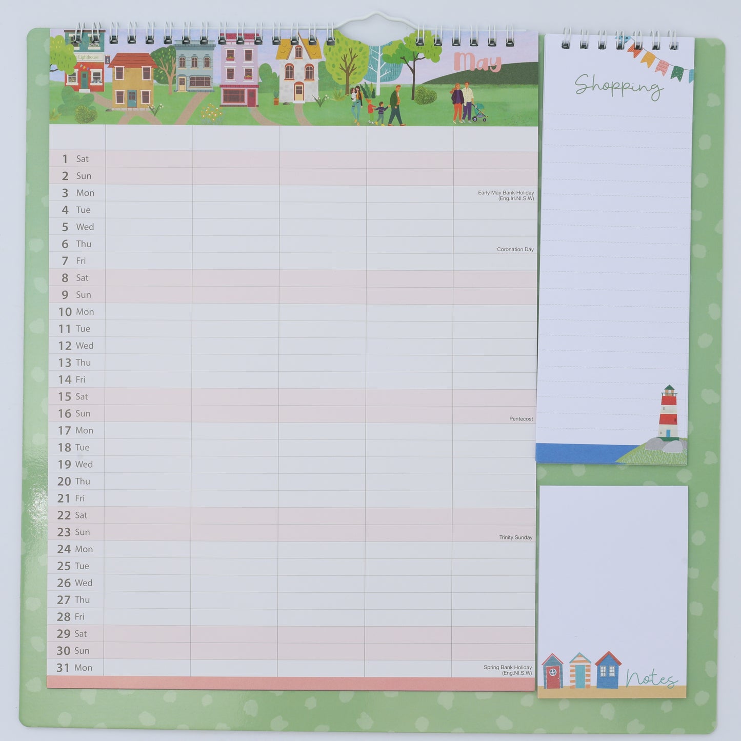Evelay 2027 Family Planner Calendar – 5 Column Wall Organiser with Shopping List & Notepad | Large Month-to-View Schedule for Busy Homes, Kitchens & Offices