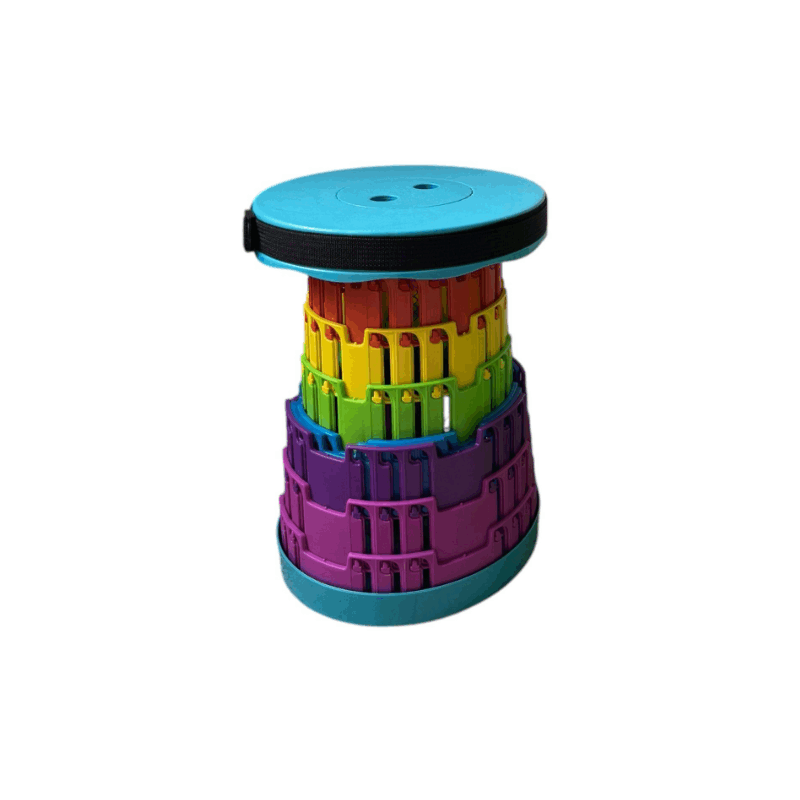 Portable Folding Stool Lightweight Yet More Sturdy with Load Capacity 180KG, Retractable Plastic Foldable Collapsible Stool for Camping Fishing Hiking BBQ Outdoors Indoors Kitchen