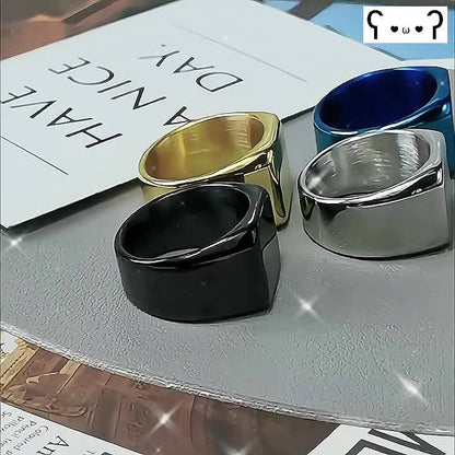 Custom Engraved Stainless Steel Ring, Personalized Engraving of Words, Letters, Names, Date, The Perfect Gift for Loved Ones on Valentine'S Day And Christmas, Graduation Season, Mother'S Day, Father'S Day